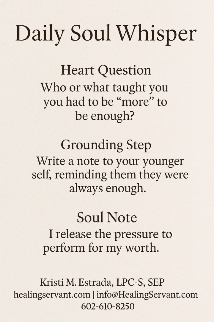 Daily Soul Whisper inspirational message and prompts.