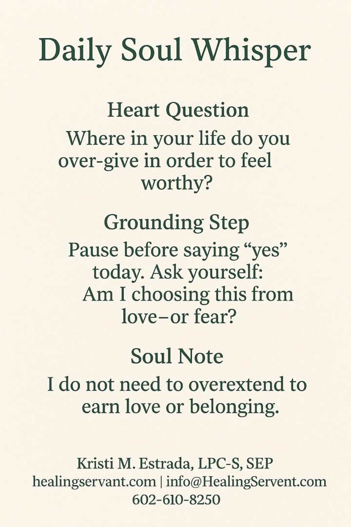 Daily Soul Whisper motivational text on self-worth.