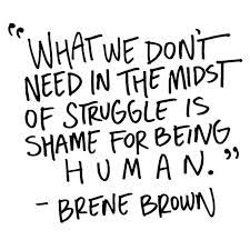 Quote about struggle and being human.