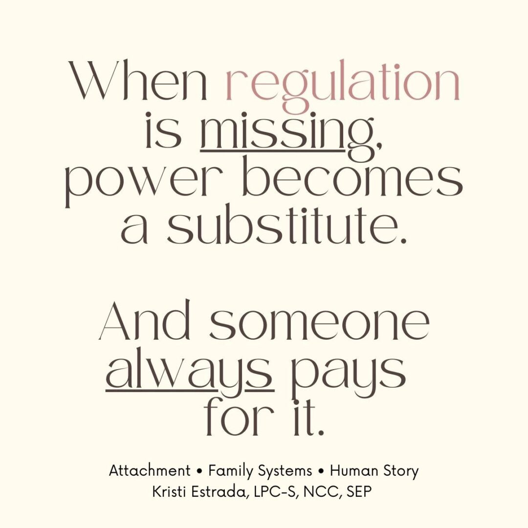 Quote about regulation and power dynamics.
