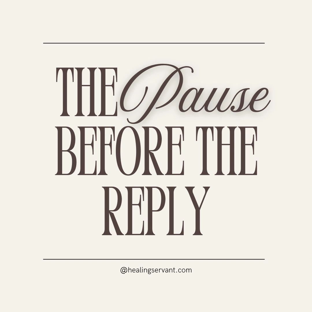The Pause Before the Reply" text.
