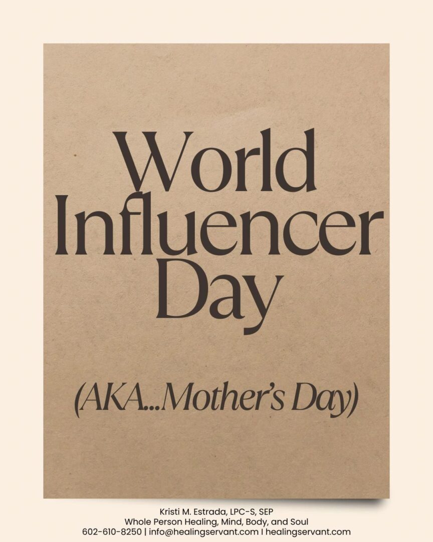 World Influencer Day, also Mother's Day card.