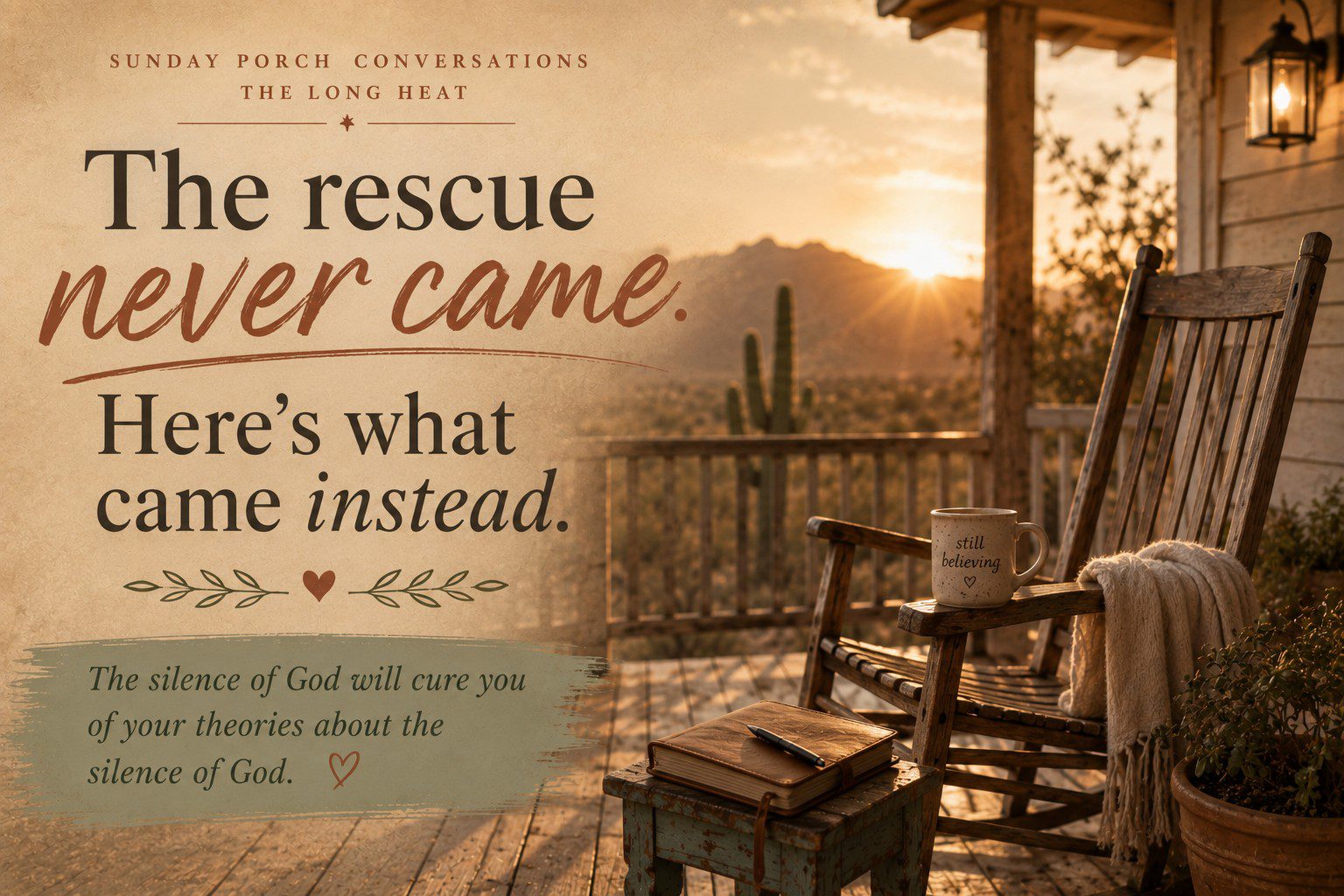 The Faith That Didn't Rescue Me