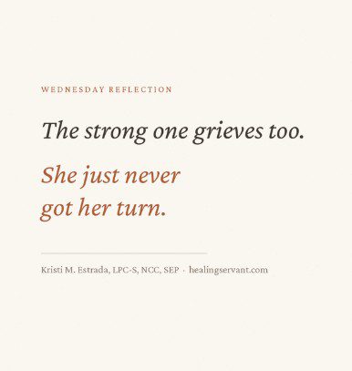 The strong one grieves too